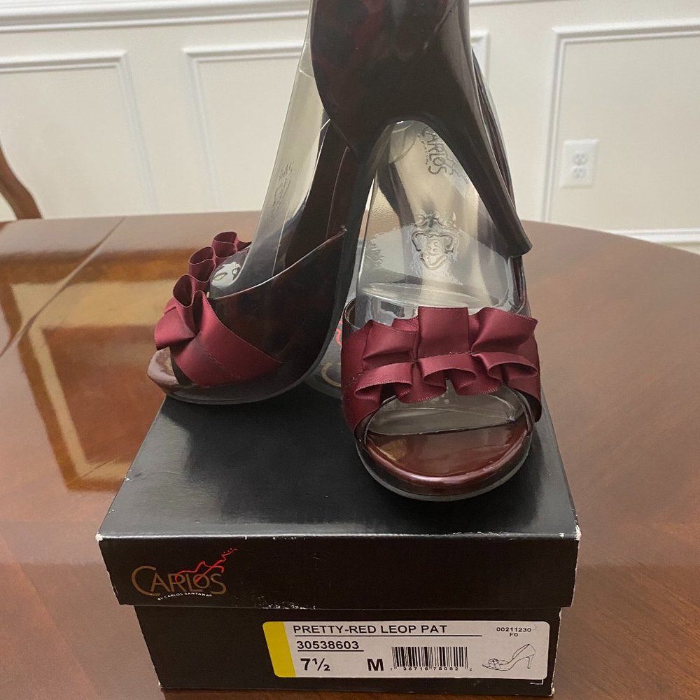 Carlos Santana Sexy Cheetah Print  Heels Size 7.5